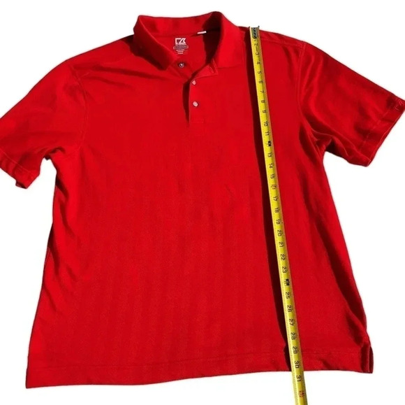 Cutter & Buck Red Mens Shirt CB Dry Tec Luxe XXL - Picture 4 of 14